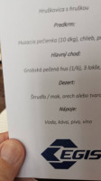 Pivnica U Zlatej Husi menu