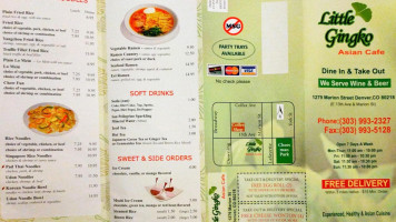 Little Gingko Asian Cafe menu
