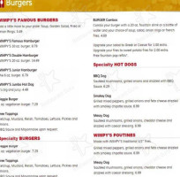 Wimpy's Diner menu