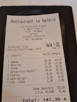 Restaurant La Galera menu