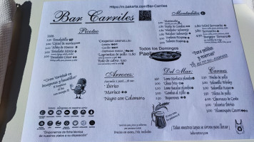 Carriles menu