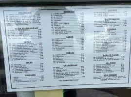 Nancys Taco Shop menu