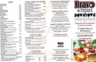 Bravo Kosher Pizza menu