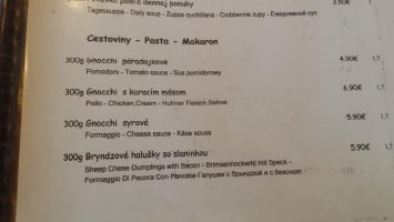 Motorest Čataj menu