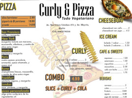 Curly Pizza menu