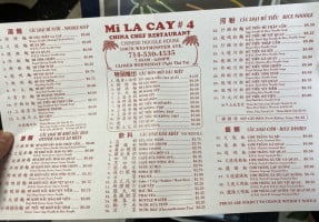 Mi La Cay menu