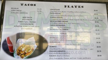 Dumass Taco menu