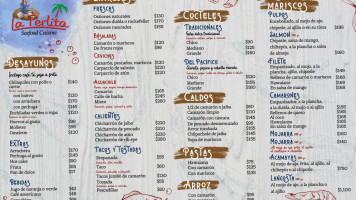 La Perlita Seafood Cuisine menu
