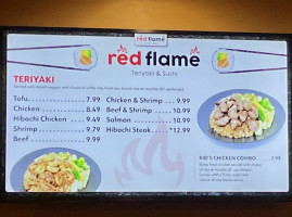Red Flame Teriyaki Sushi menu