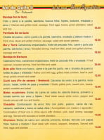 Bar Sol De Quito Restaurant II menu