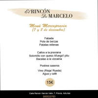 El Rincón De Marcelo menu