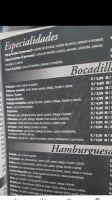 Cafetería Invictus menu