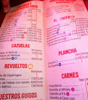 El Cano menu