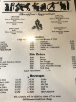 Mena's Palace menu