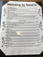Tasso's Restaurant Bar menu