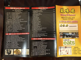 King Flavor menu
