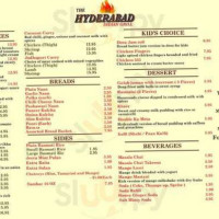 The Hyderabad Indian Grill menu