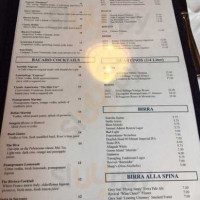 Bacaro Restaurant menu