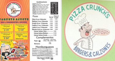 Pizzas Crunch's menu