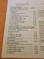 Fong's Cafe menu