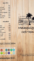 Malaspulgas Café Tapas menu