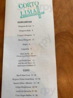 Corto Lima menu