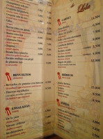 Rincón de Lola menu