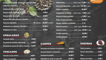 Chamu Restaurante menu
