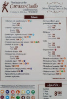 Casa Carrasco menu