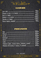 Las Palmeras Benetusser menu