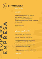 La Sifoneria menu