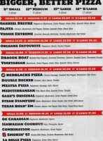 Gabriel Pizza menu