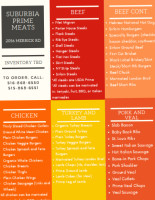 Suburbia Prime Meat And Fish Market menu