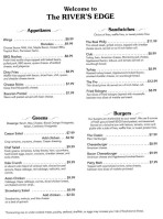 The River Club And Grille menu