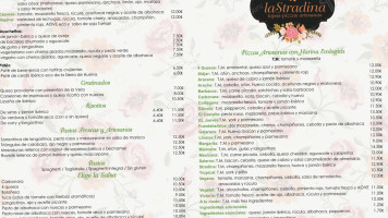 La Stradina Aracena menu
