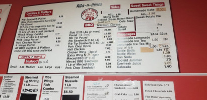 Ribs-n-things menu