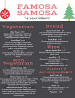 Famosa Samosa menu