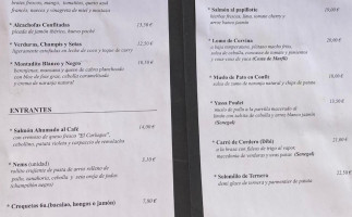 Blanco Y Negro menu