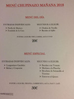 La Pinta menu