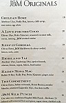 J&M menu