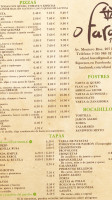 Taberna O Farol menu
