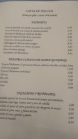 Bar Restaurante Baldomero menu