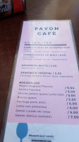 Café Pavón menu