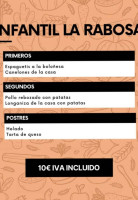 La Rabosa menu
