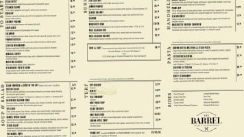The Barrel Steak Seafood House menu