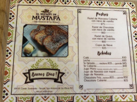 Mustafa menu