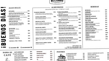 Belisario menu