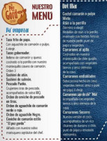 El Pez Gordo Cocina De Mar menu