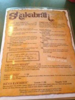 Shakabrah Java menu