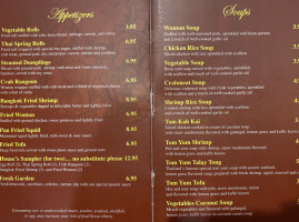 Thai Ruby menu